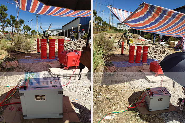 云南大理客戶270kVA/108kV串聯(lián)諧振試驗裝置做電纜耐壓試驗現(xiàn)場驗收